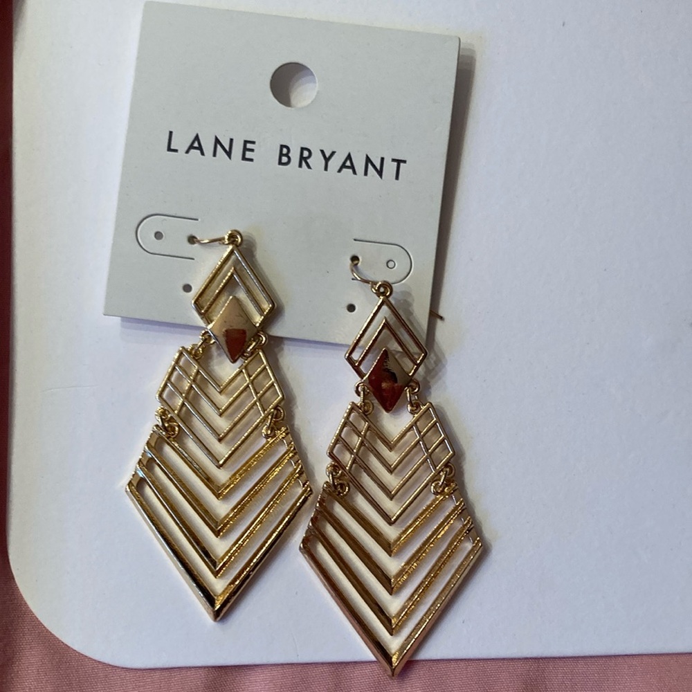 Lane Bryant Gold Geometric Earrings